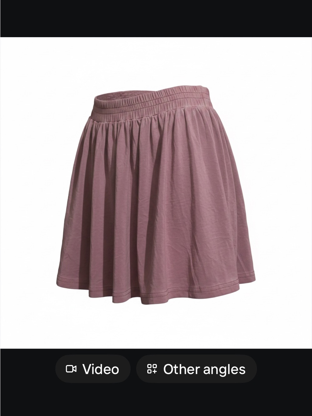 Pol Women’s Gathered Elastic Waist Skirt - Dusty Mauve size small